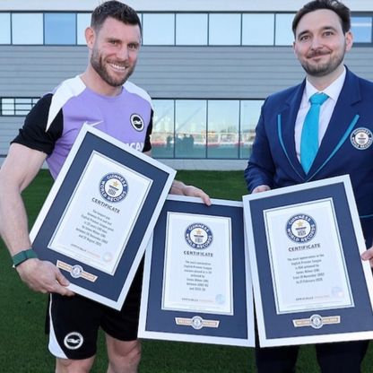 موسوعة غينيس تزور برايتون لتكريم جيمس ميلنر