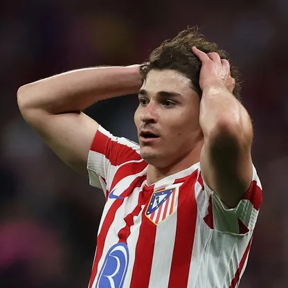 جوليان ألفاريز خلال مباراة أتلتيكو مدريد وأرسنال بدوري أبطال أوروبا - 29 أبريل 2026