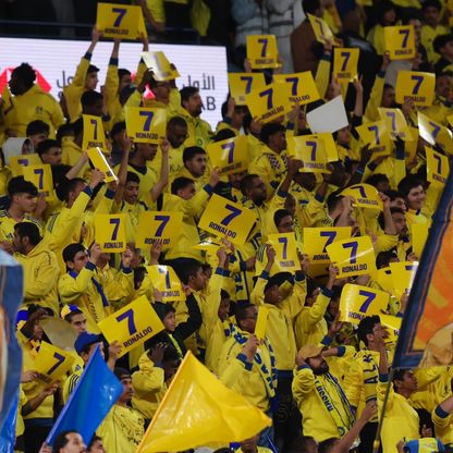 شاهد.. جمهور النصر يدعم "الغائب" كريستيانو رونالدو بالرقم 7 في مواجهة الاتحاد