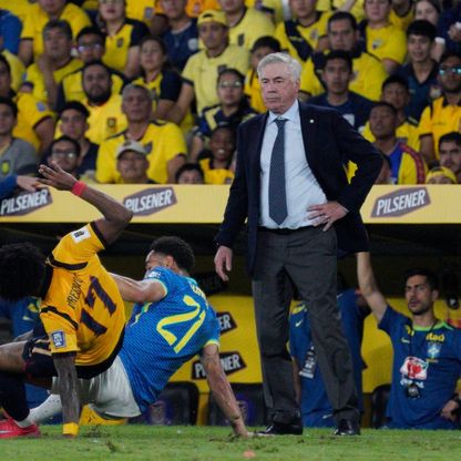 بداية باهتة.. البرازيل تتعثر في الإكوادور بأول مباراة تحت قيادة أنشيلوتي