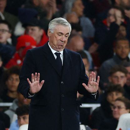 أنشيلوتي يتحسر ويتحدث عن "انهيار" ريال مدريد أمام أرسنال