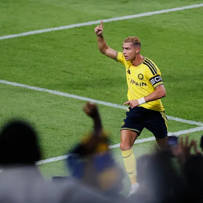 احتفال كريستيانو رونالدو نجم النصر بهدفه في مرمى أبها بالدوري السعودي - 9 سبتمبر 2026
