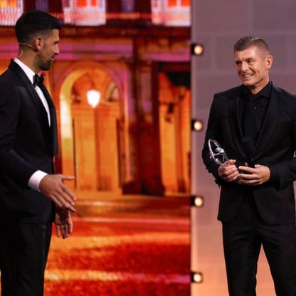 توني كروس يتسلم جائزة استثنائية في "حفل لوريوس" من دجوكوفيتش