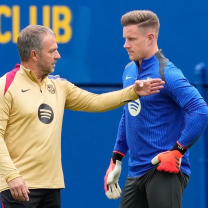 تير شتيغن يواصل غيابه عن تدريبات برشلونة الجماعية