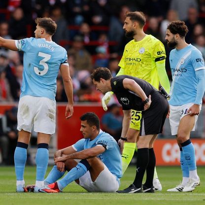 سيتي يتلقى ضربة أخرى بإصابة رودري أمام برينتفورد