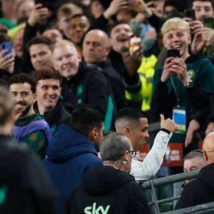 شاهد.. لحظة طرد كريستيانو رونالدو في مباراة البرتغال وأيرلندا