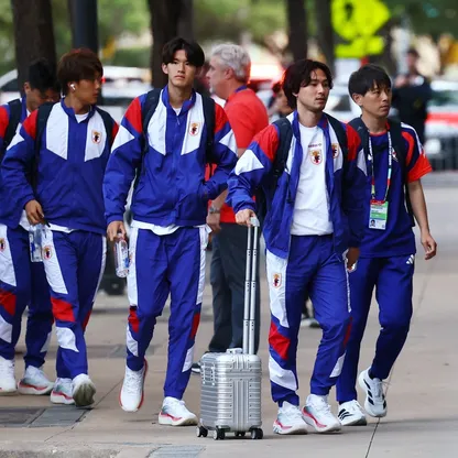 وصول لاعبي المنتخب الياباني إلى الفندق في دالاس - 12 يونيو 2026