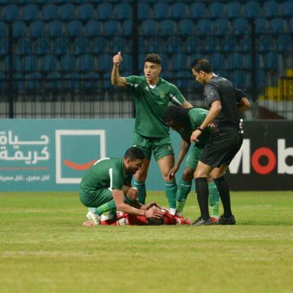 إغماء مفاجئ لأحمد رفعت يُنهي مباراة الاتحاد السكندري وفيوتشر