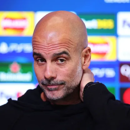 بيب غوارديولا مدرب مانشستر سيتي خلال مؤتمر صحفي قبل مواجهة باير ليفركوزن في دوري أبطال أوروبا - 24 نوفمبر 2025