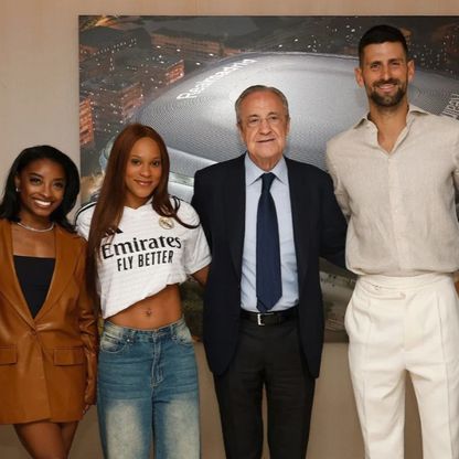 دجوكوفيتش ودوبلانتيس وبايلز يشهدون فوز ريال مدريد على بلباو