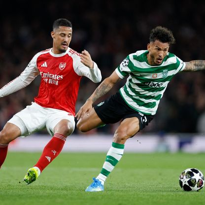 شوط أول دون أهداف بين أرسنال وسبورتينغ لشبونة في ملعب الإمارات