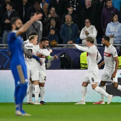 دونيز أونداف يحتفل بتسجيل هدف لشتوتغارت أمام براتيسلافا في دوري أبطال أوروبا - 14 أكتوبر 2026