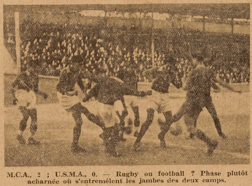 صورة من أول مباراة ديربي بين المولودية والاتحاد - 4 يناير 1948