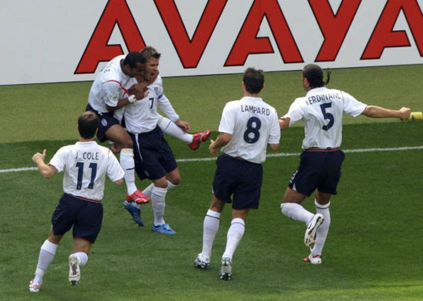 بيكهام يصنع هدف فوز انجلترا على باراجواي في افتتاح مونديال 2006