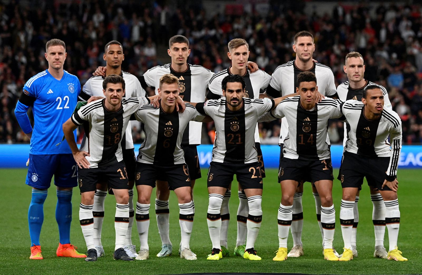 منتخب ألمانيا قبل مباراة ضد إنجلترا في ملعب ويمبلي بلندن - 26 سبتمبر 2022