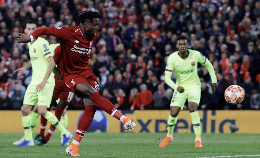 أوريجي يسجل ثنائية تاريخية لليفربول أمام برشلونة في إياب نصف نهائي الأبطال 2019
