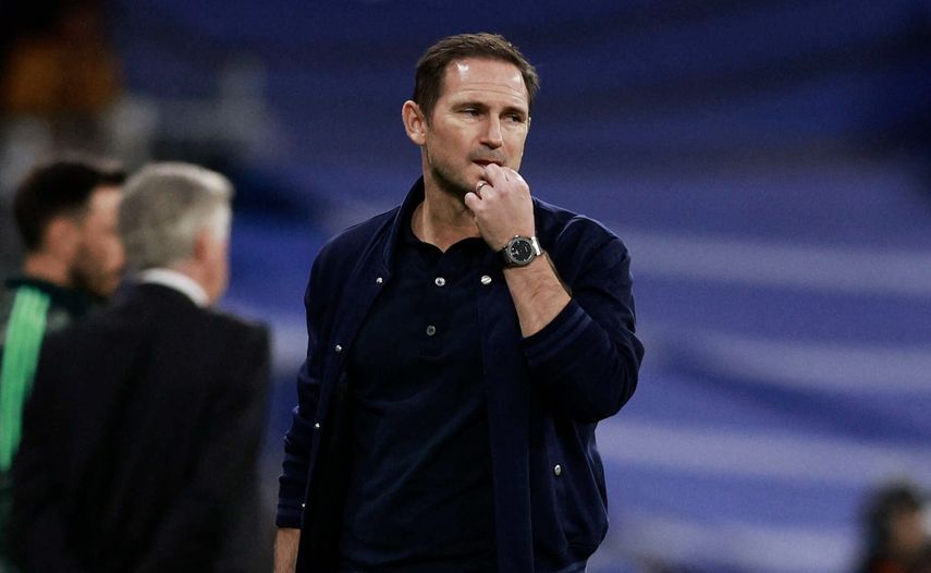 فرانك لامبارد في مباراة ريال مدريد وتشيلسي بذهاب ربع نهائي دوري أبطال أوروبا 2023