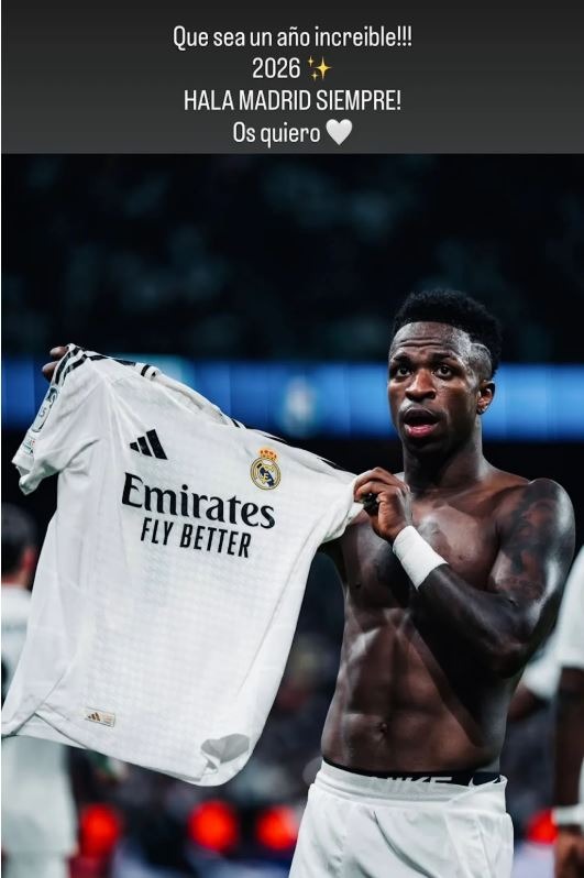 رسالة فينيسيوس جونيور لاعب ريال مدريد عبر خاصية 