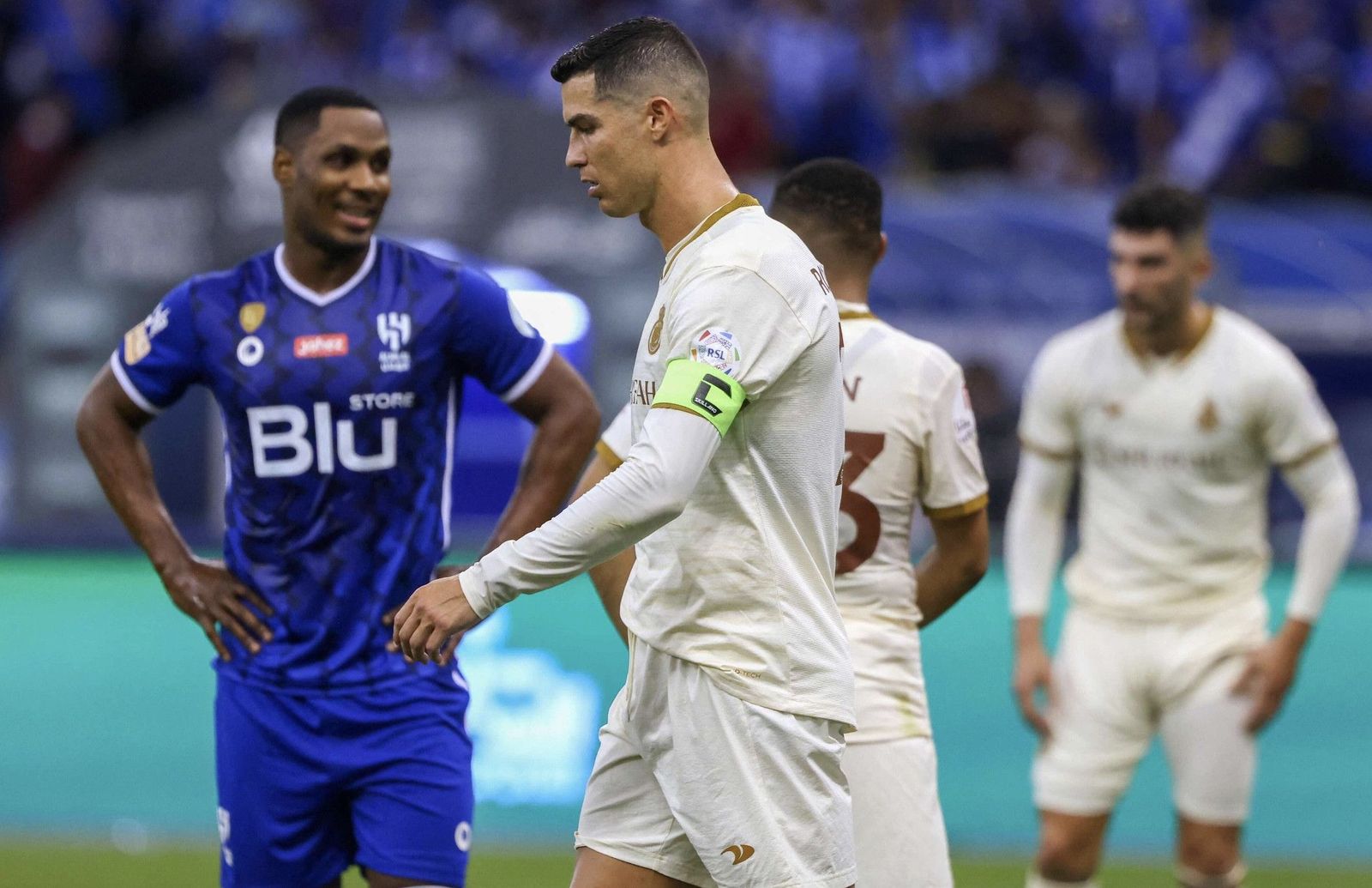 كريستيانو رونالدو وإيغالو في ديربي الرياض بين الهلال والنصر