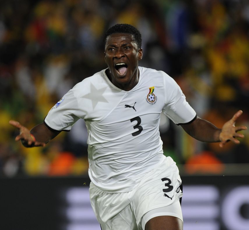 فرحة أسامواه جيان التي لم تغب عن منتخب غانا في كأس العالم جنوب أفريقيا 2010 
