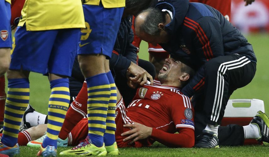 اصابة في ظهر فرانك ريبيري قبل كأس العالم 2014