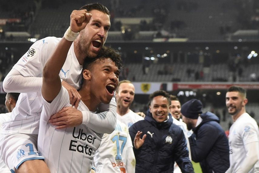 لاعبو أولمبيك مارسيليا - AFP