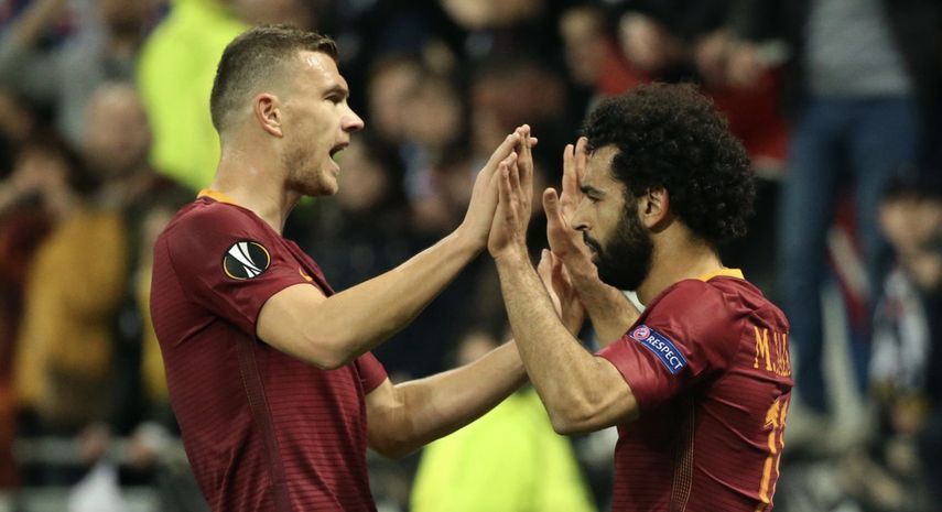 دجيكو ومحمد صلاح في روما
