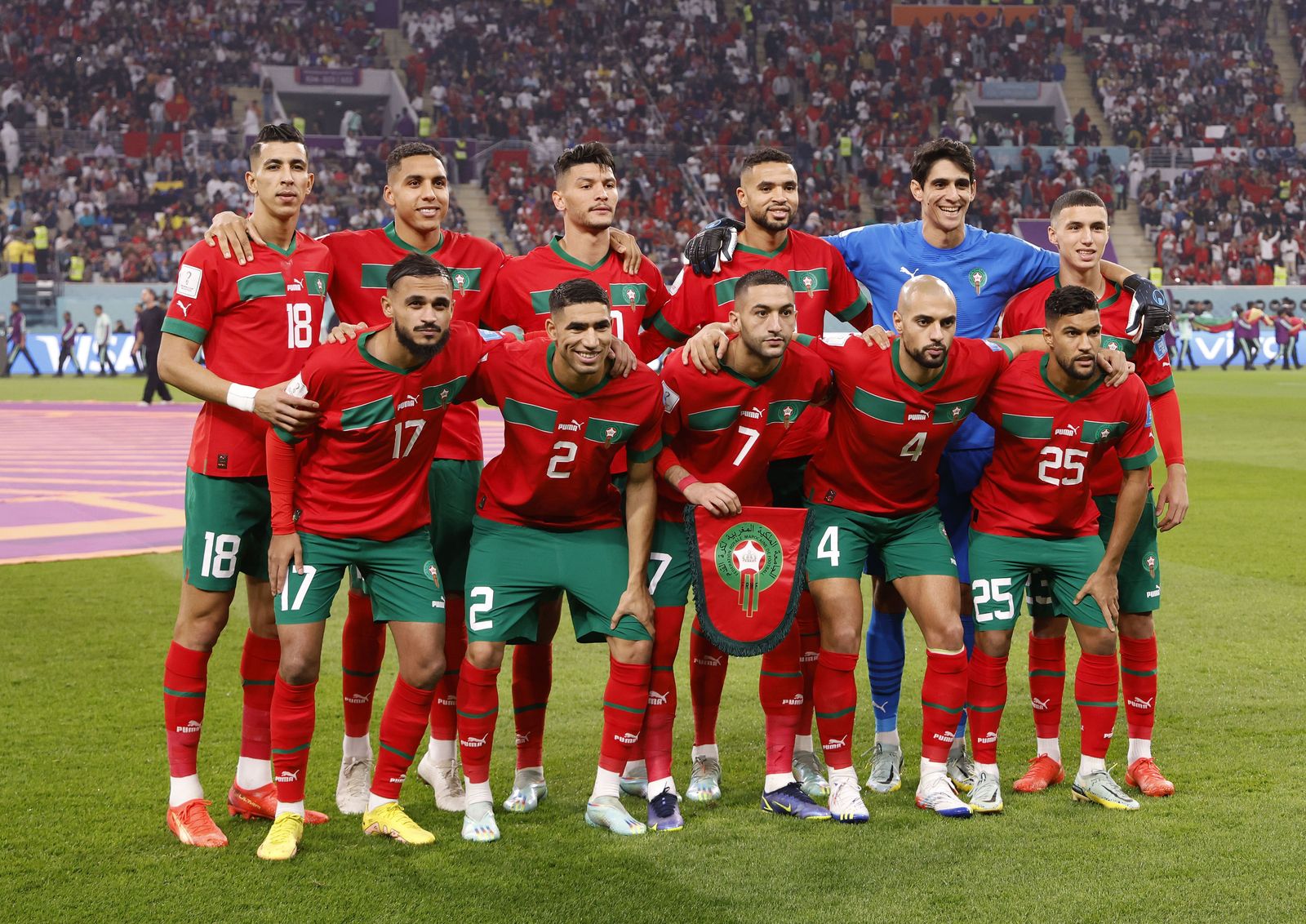 تشكيلة منتخب المغرب التي واجهت كرواتيا في مباراة تحديد المركز الثالث في كأس العالم -  17 ديسمبر 2022