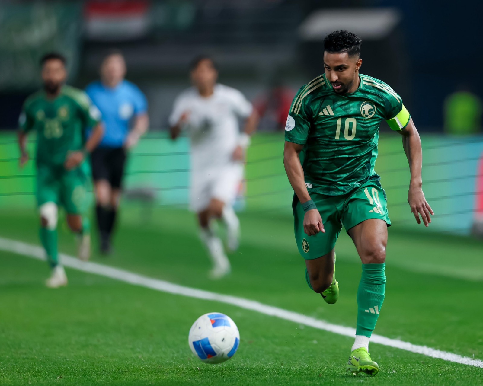سالم الدوسري نجم السعودية في مباراة العراق بخليجي 26 - 28 ديسمبر 2024