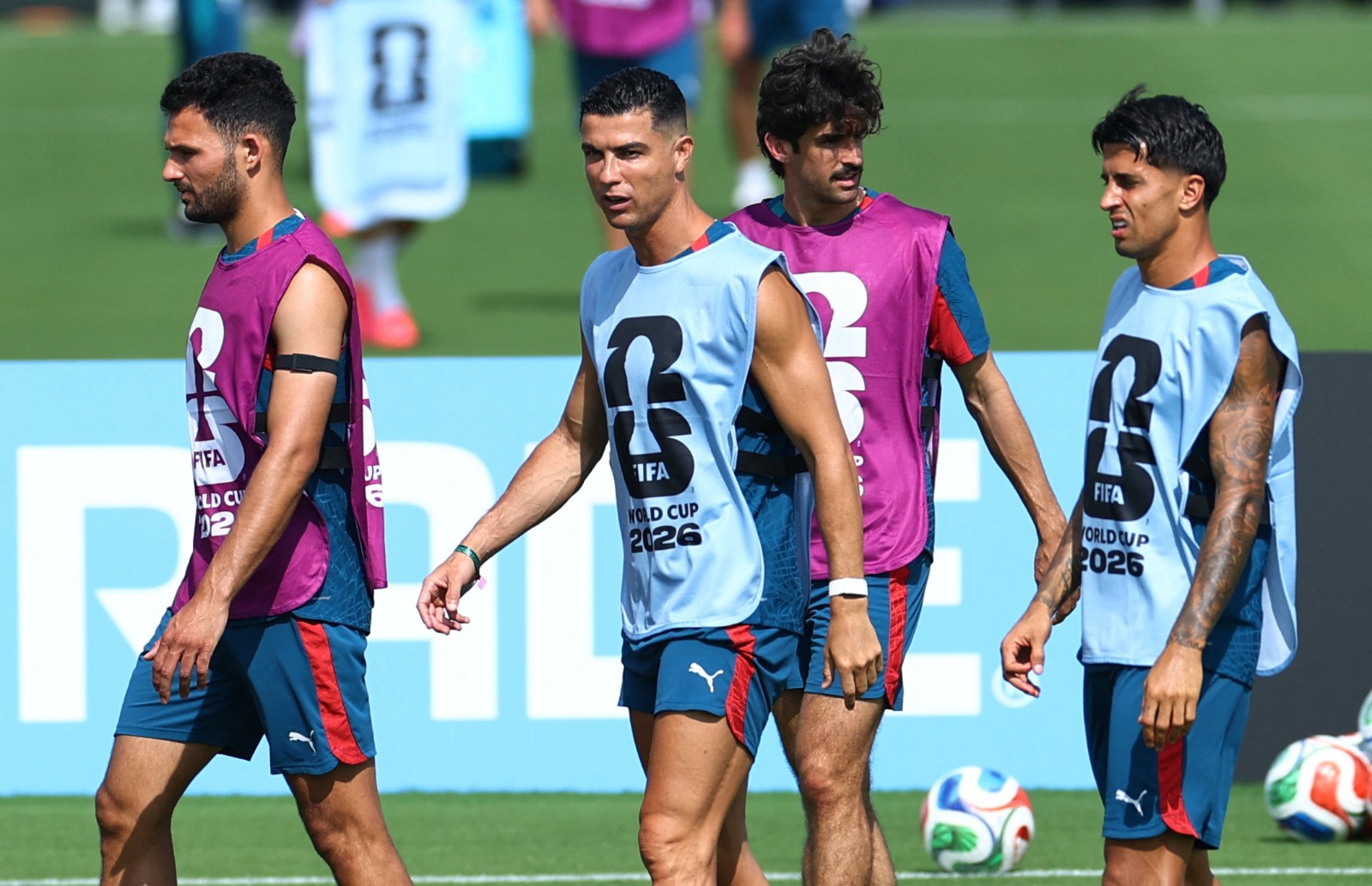 كريستيانو رونالدو مع لاعبي البرتغال في التدريبات قبل مواجهة الكونغو الديمقراطية في كأس العالم – 16 يونيو 2026
