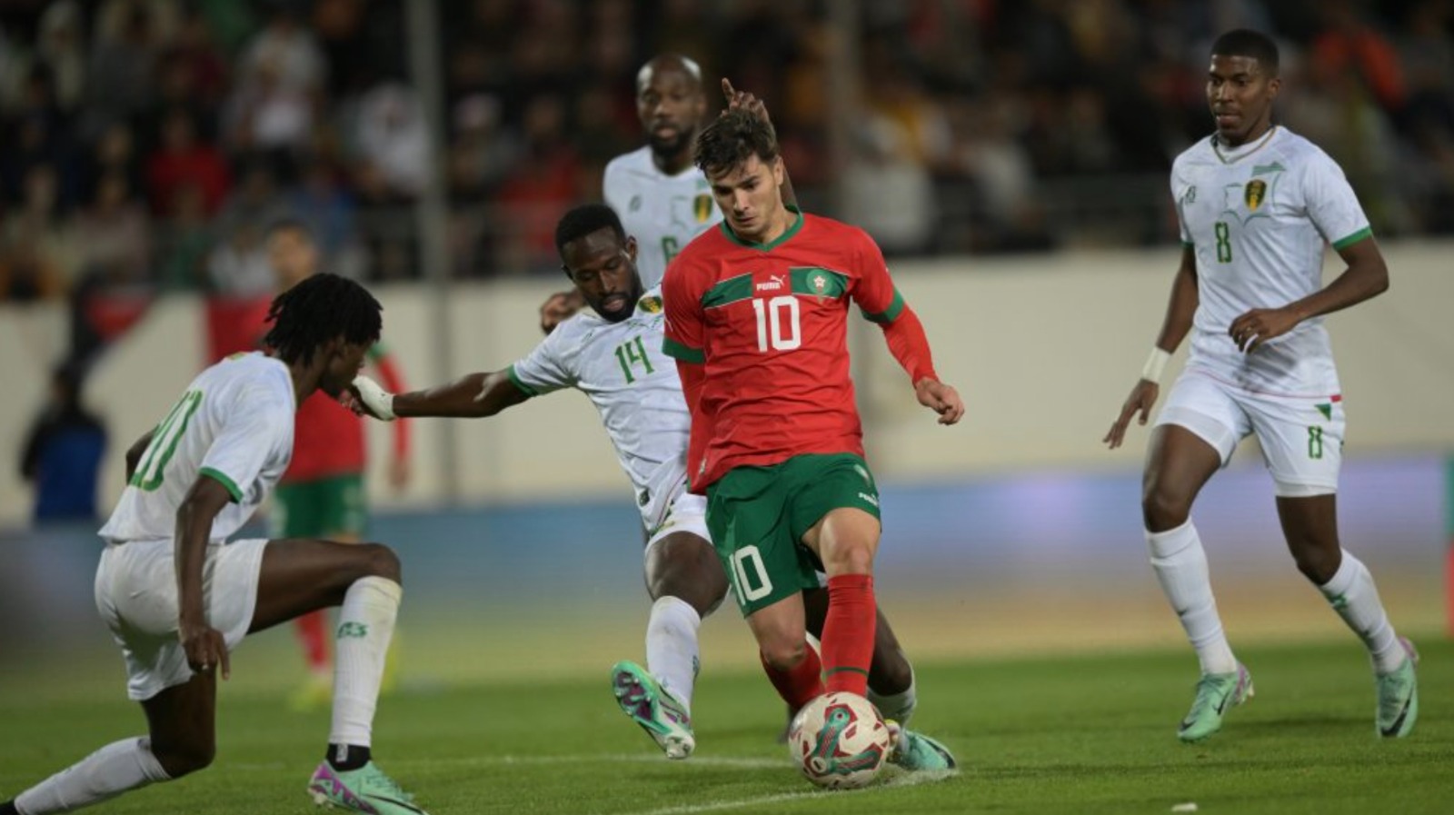 إبراهيم عبد القادر دياز في مباراة المغرب وموريتانيا