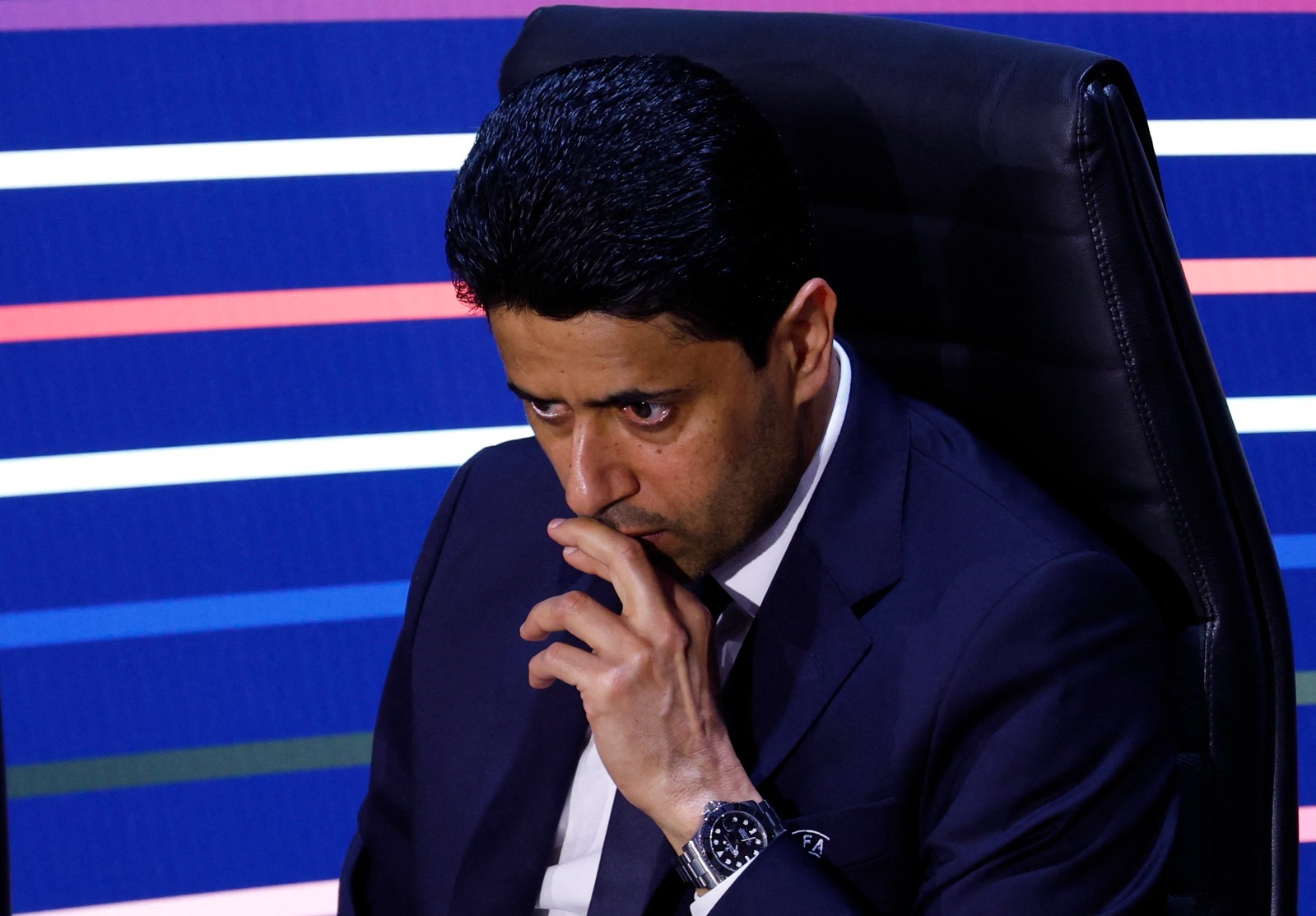 ناصر الخليفي خلال اجتماع مجلس يويفا - 8 فبراير 2024