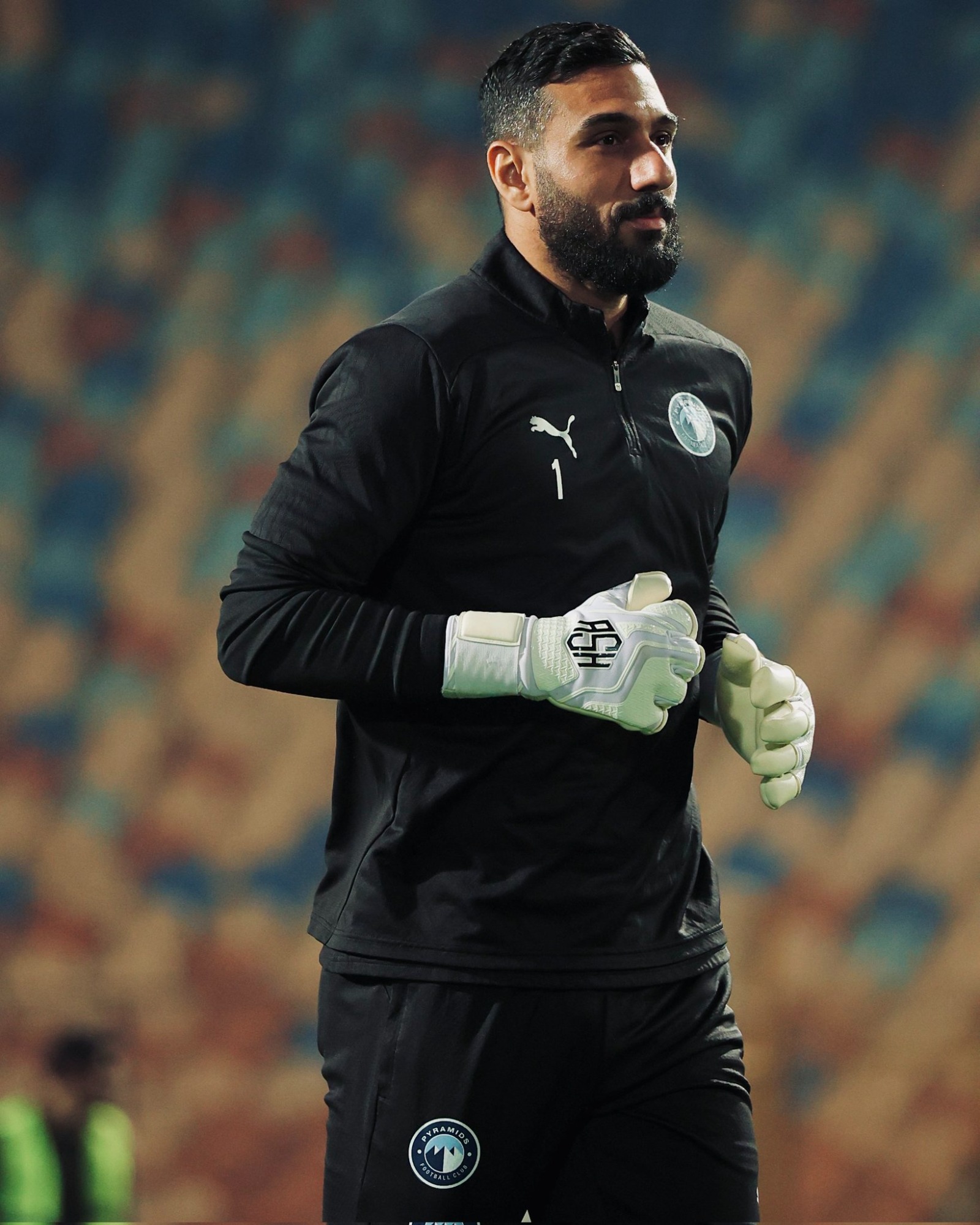 أحمد الشناوي حارس بيراميدز قبل مباراة الأهلي - 26 يناير 2025