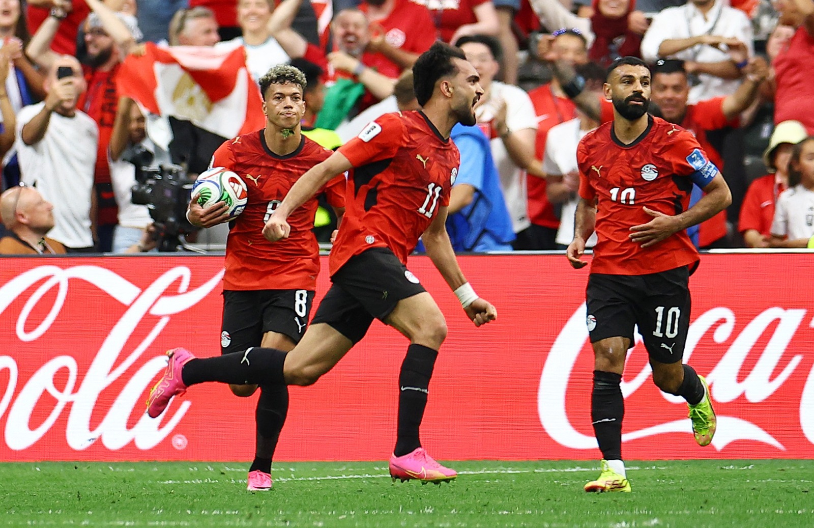 مصطفى زيكو يحتفل بهدف مصر أمام نيوزيلندا بكأس العالم - 21 يونيو 2026