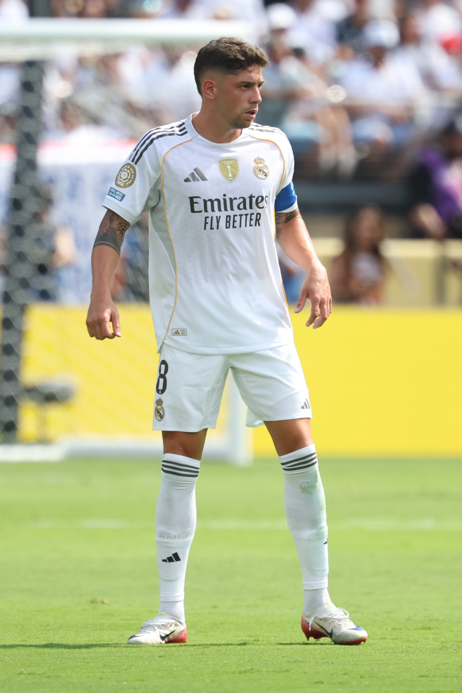 لاعب ريال مدريد فيديريكو فالفيردي خلال مباراة نصف نهائي كأس العالم للأندية ضد باريس سان جيرمان - ٩ يوليو ٢٠٢٥