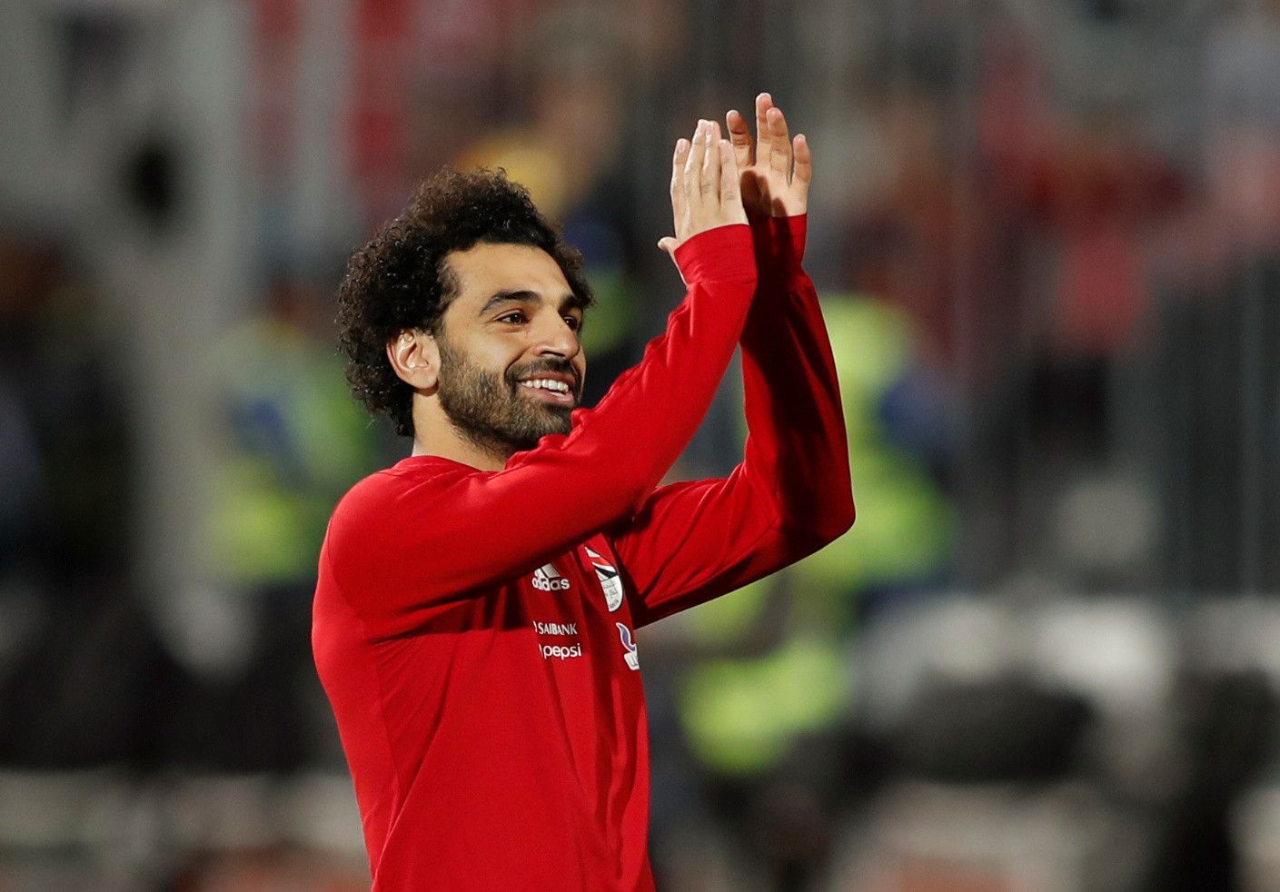 محمد صلاح في مباراة سابقة للمنتخب المصري