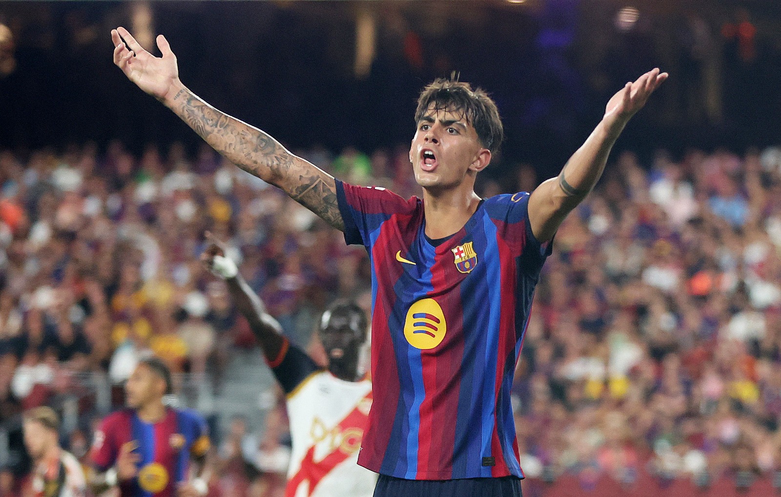 مارك بيرنال لاعب برشلونة خلال مواجهة رايو فايكانو - 1 سبتمبر 2026