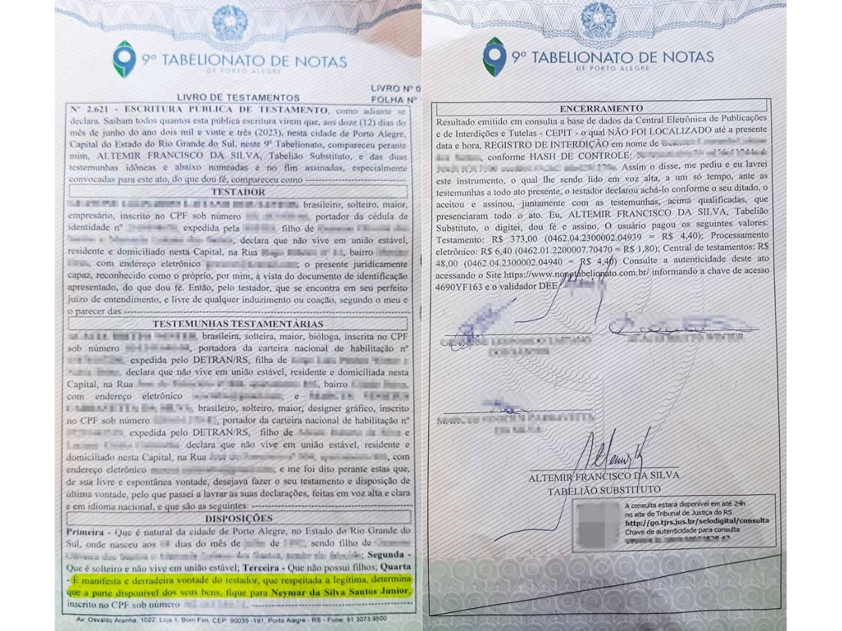 وصية رجل الأعمال البرازيلي بترك ثروته لنيمار دا سيلفا جونيور - 3 سبتمبر 2025