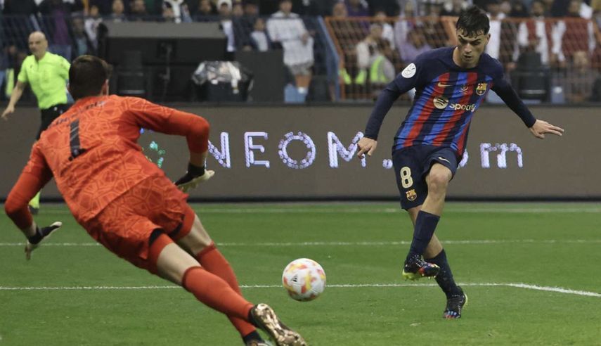 بيدري يسجل الهدف الثالث لبرشلونة أمام ريال مدريد في السوبر الإسباني 2022