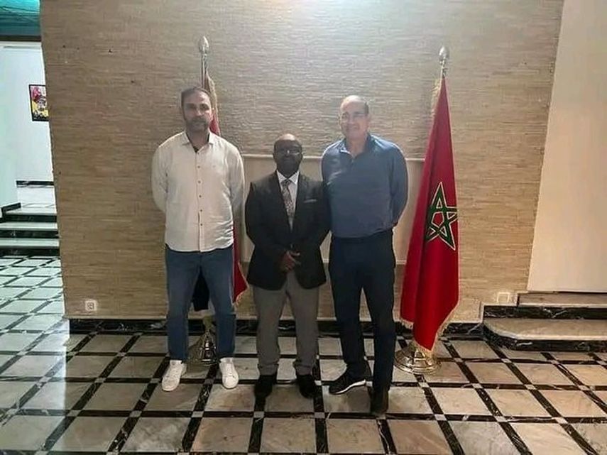 بادو الزاكي المدرب الجديد لمنتخب السودان ومساعده يوسف فرتوت