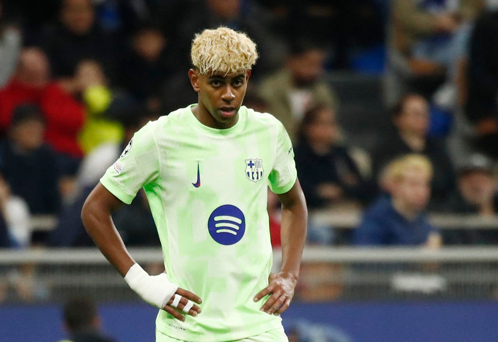 لامين يامال نجم برشلونة في مباراة إنتر ميلان بدوري أبطال أوروبا - 6 مايو 2025
