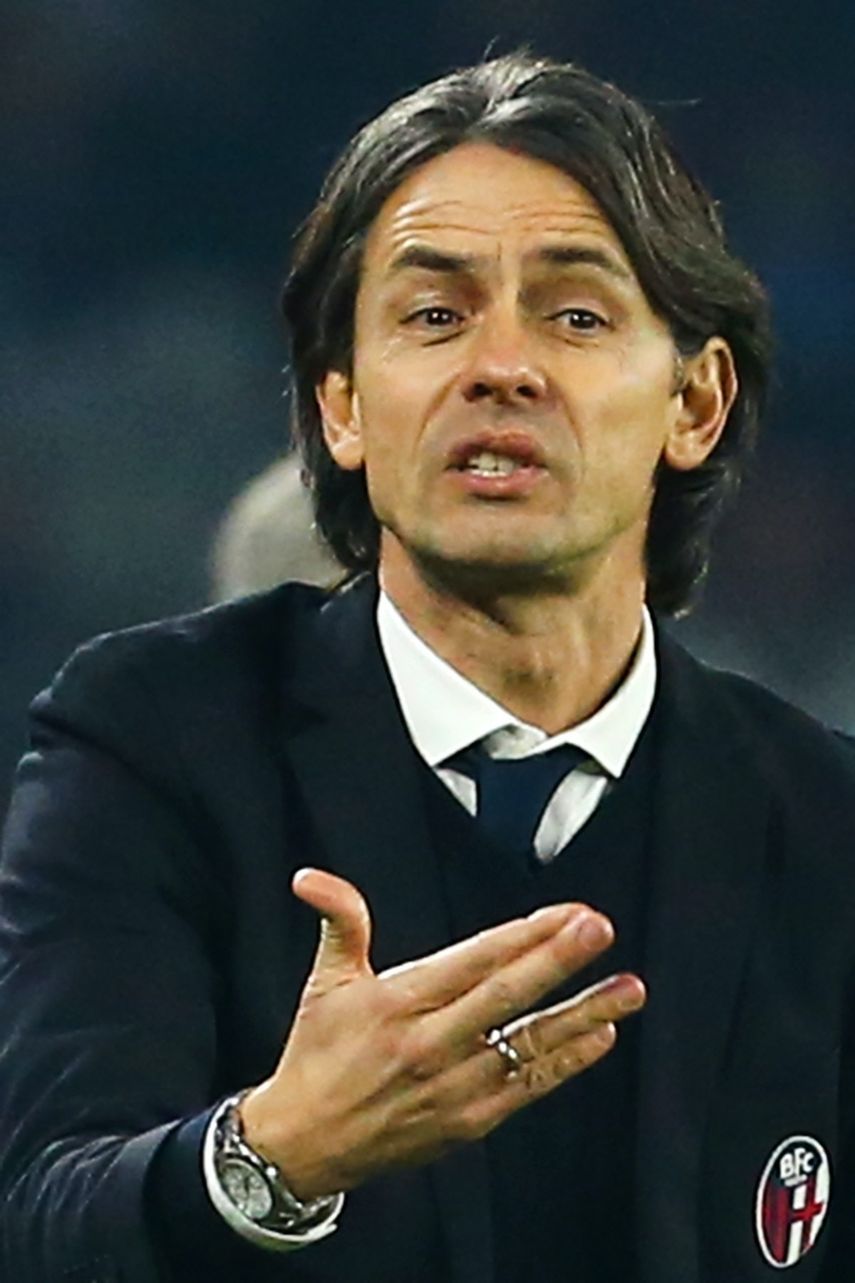 فيليبو إنزاغي في فترة تدريبه لنادي بولونيا - AFP