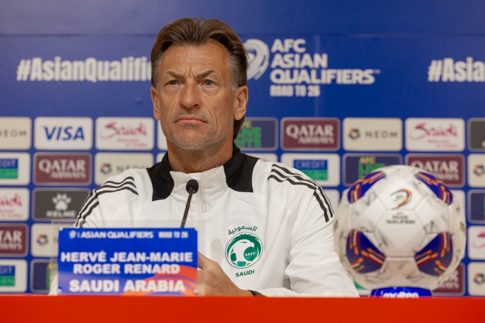 هيرفي رونار مدرب المنتخب السعودي في مؤتمر صحفي - 24 مارس 2025