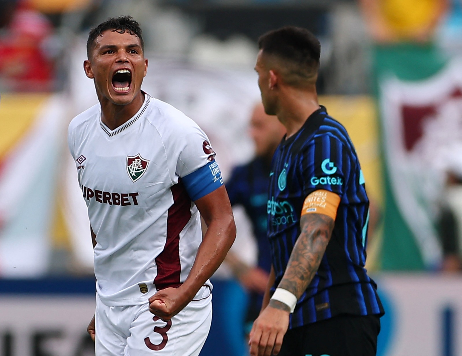 تياغو سيلفا يحتفل بهدف فلومينينسي الثاني والتأهل على حساب إنتر ميلان بكأس العالم للأندية - 30 يونيو 2025