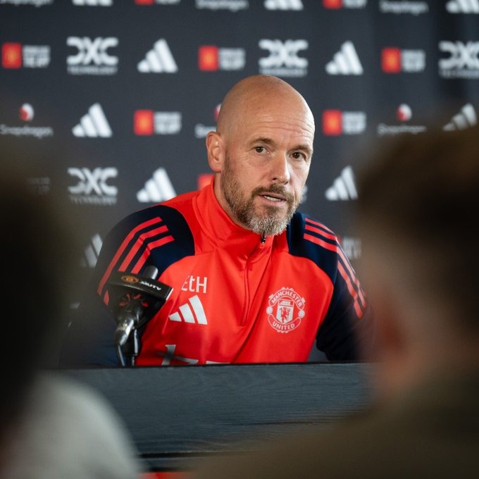 إريك تن هاغ مدرب مانشستر يونايتد في مؤتمر صحافي - 30 أغسطس 2024