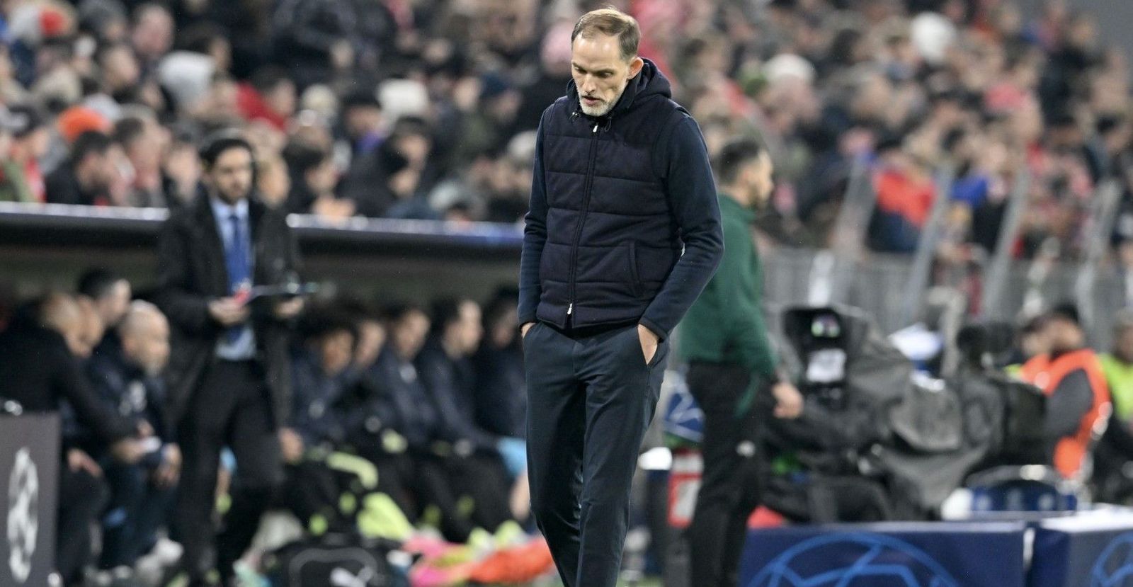 مدرب بايرن ميونيخ توماس توخيل خلال المباراة ضد مانشستر سيتي في إياب ربع نهائي دوري أبطال أوروبا - 19 أبريل 2023 