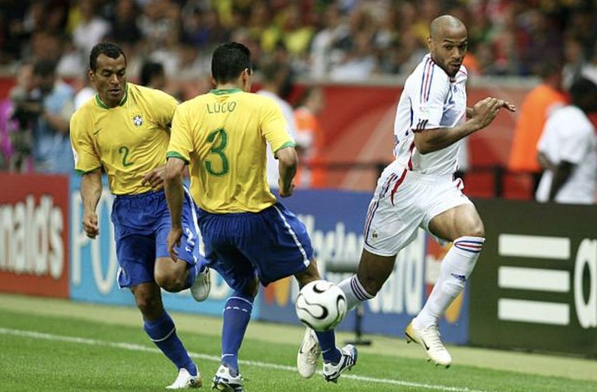 تييري هنري نجم مباراة فرنسا والبرازيل في مونديال 2006