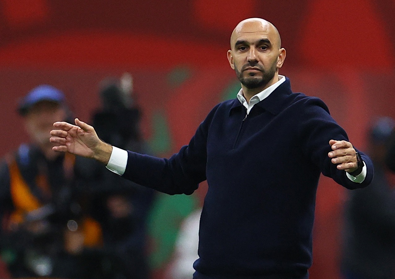 مدرب المغرب وليد الركراكي خلال نصف نهائي كأس أمم إفريقيا ضد نيجيريا - 14 يناير 2026