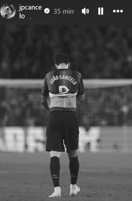 منشور لاعب برشلونة جواو كانسيلو في حسابه على إنستغرام