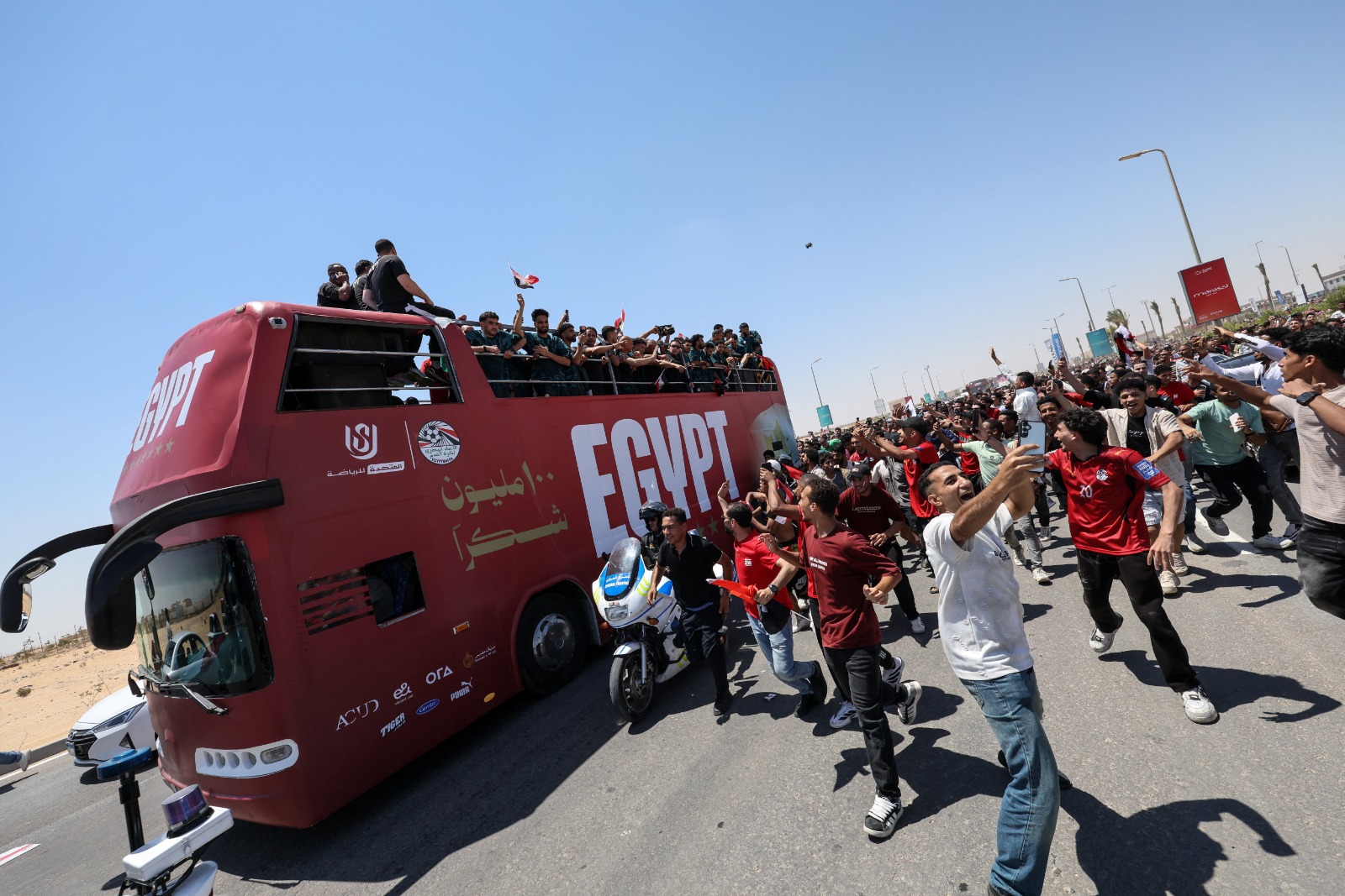 حافلة منتخب مصر تحظى باستقبال المشجعين بعد العودة من كأس العالم - 10 يوليو 2026